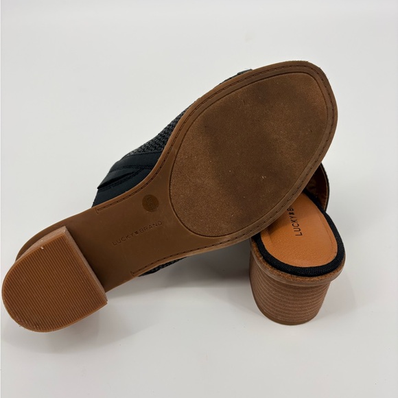 Lucky Brand Lenira Slide Sandals in Black Popcorn - Picture 7 of 7